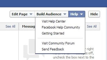 Facebook help and support