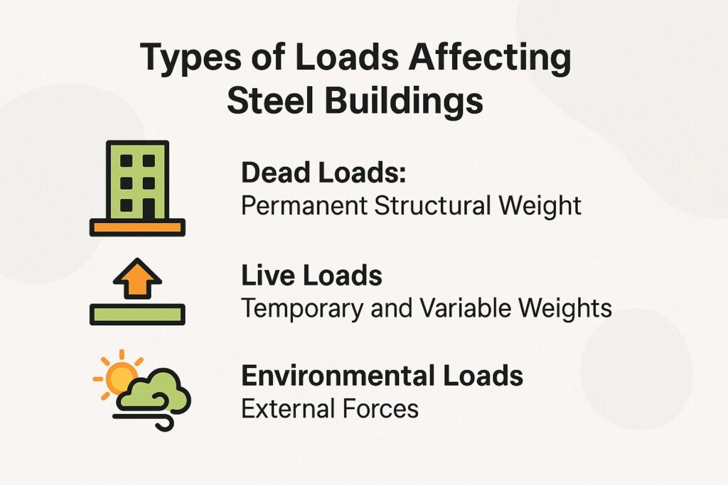 Types of Loads Affecting Steel Buildings